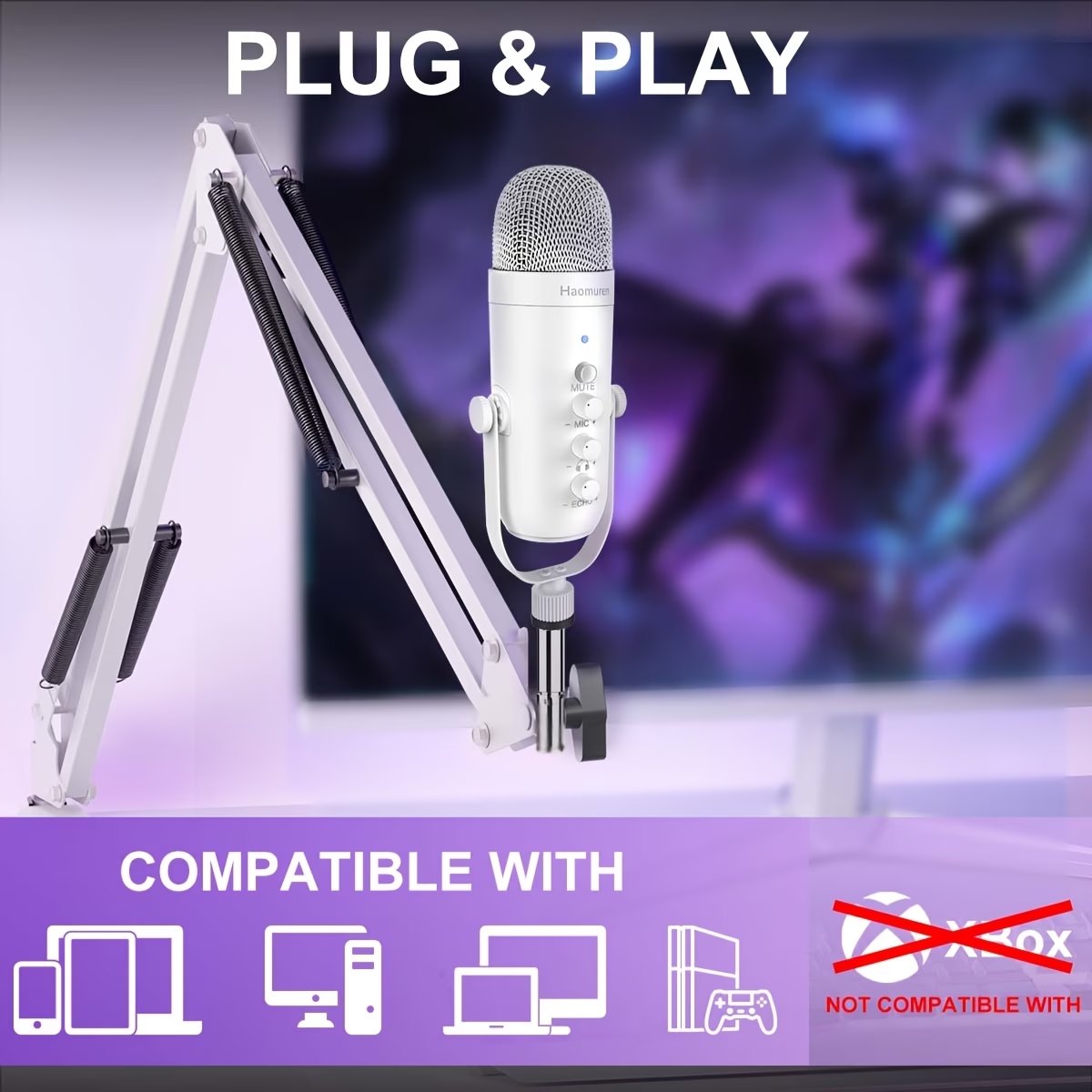 کیت میکروفون گیمینگ USB – میکروفون خازنی پاد… — تصویر 4