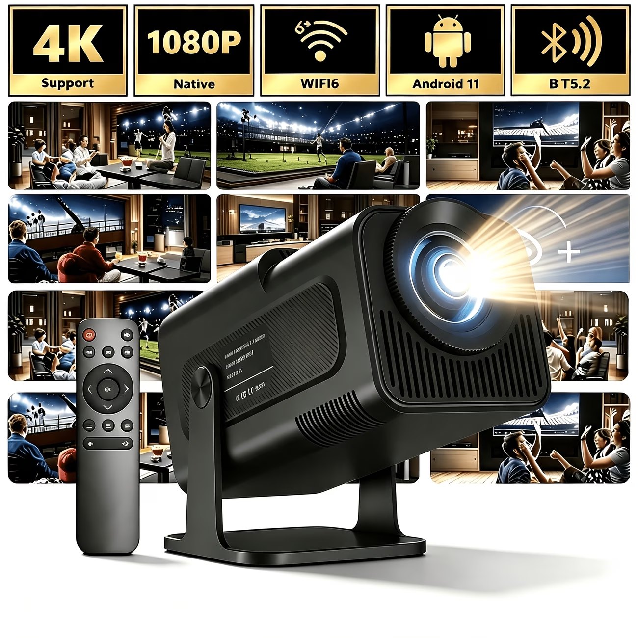 پروژکتور هوشمند Ultra HD 4K با اندروید 11.0،… — تصویر 2